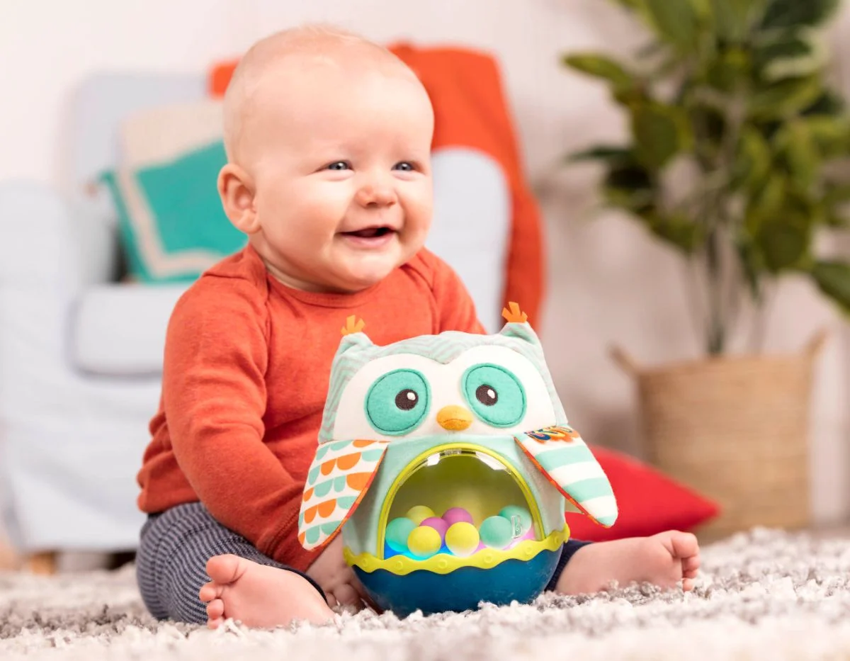Owl Soft Be Back Roly-Poly Toy B.Toys