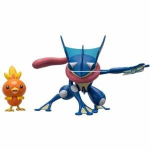 Pokemon Battle Figure 2 Pack - Features 4.5-Inch Greninja and 2-Inch Torchic Battle Figures with Accessory