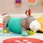 Sensory Musical Zebra Plush Squeezy Zeeby B.Toys