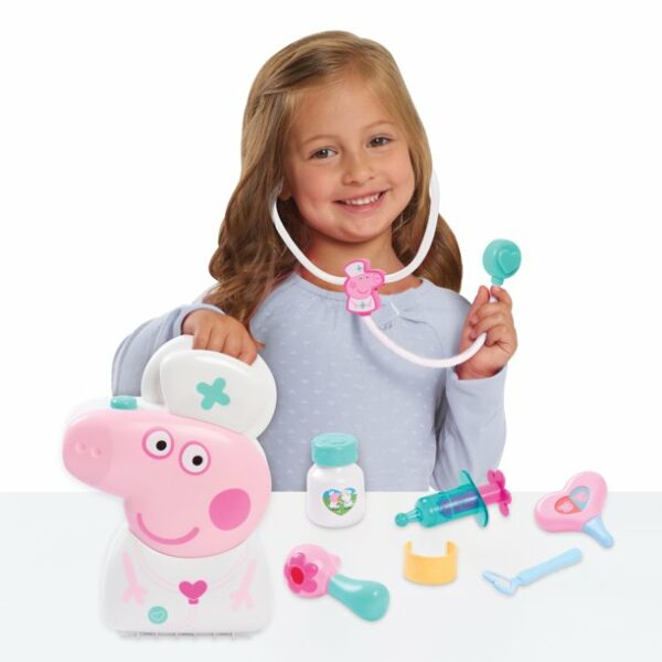peppa pig checkup case set with carry handle 8 piece doctor kit for kids 1 Le3ab Store