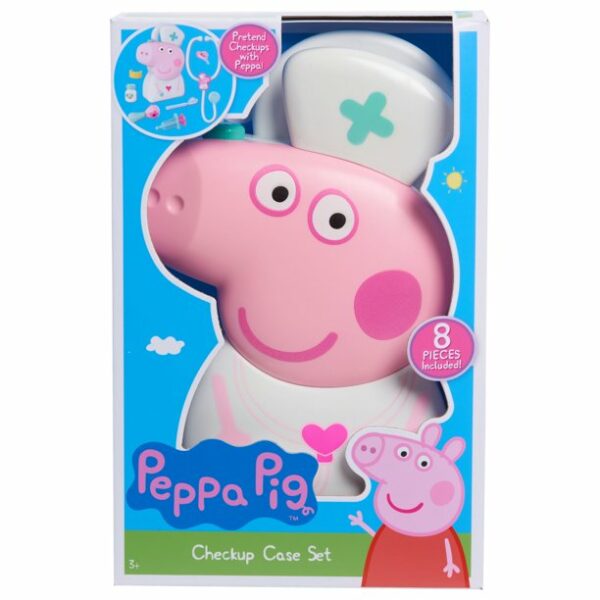peppa pig checkup case set with carry handle 8 piece doctor kit for kids 6 Le3ab Store