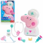 Peppa Pig Checkup Case Set with Carry Handle, 8-Piece Doctor Kit for Kids with Stethoscope, Kids Toys for Ages 3 up