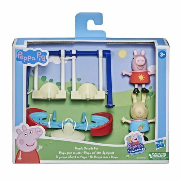 peppa pig peppas adventures peppas outside fun playset with 2 figures and 1 لعب ستور