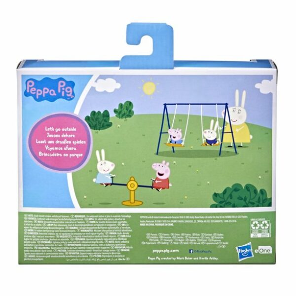 peppa pig peppas adventures peppas outside fun playset with 2 figures and 3 لعب ستور
