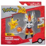 Pokemon Battle Figure 2 Pack - Features 4.5-Inch Cinderace and 2-Inch Pikachu Battle Figures with Accessory - Image 2