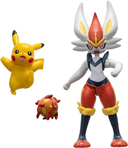 Pokemon Battle Figure 2 Pack - Features 4.5-Inch Cinderace and 2-Inch Pikachu Battle Figures with Accessory - Amazon Exclusive Pokemon Battle Figure 2 Pack - Features 4.5-Inch Cinderace and 2-Inch Pikachu Battle Figures with Accessory - Image 1
