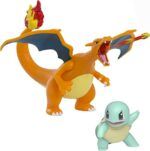 Pokemon Fire and Water Battle Pack - Includes 4.5 Inch Flame Action Charizard and 2" Squirtle Action Figures