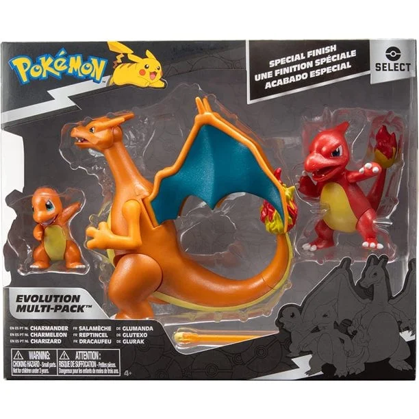 Select Evolution 3 Pack - Features 2-Inch Charmander, 3-Inch Charmeleon and 4.5-Inch Charizard Battle Figures - Image 2
