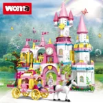 Girls Princess Castle House Building Block Brick Sets For Kid Assembly, Woma