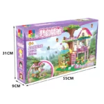 Girl Friendship Tree House Model Scene Small Building Block, Woma - Image 4