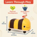 Boom Boom, Wooden Bee Ride-On, B. Toy - Image 4