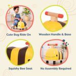 Boom Boom, Wooden Bee Ride-On, B. Toy - Image 5
