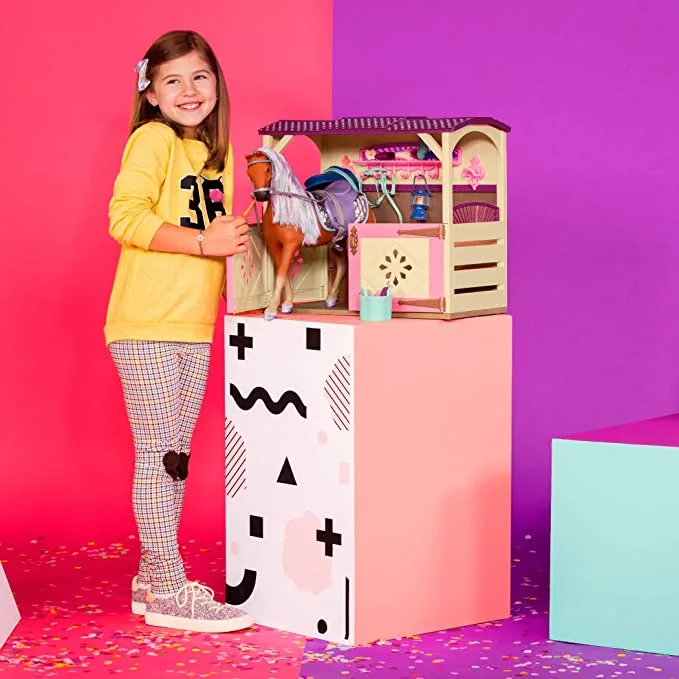 All Asparkle Acres, Horse Stable Playset With Accessories, Glitter Girls - Image 2