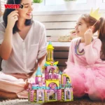 Girl Princess Angle Love Castle Small Brick Building Blocks, Woma - Image 4