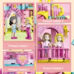 Girl Princess Angle Love Castle Small Brick Building Blocks, Woma - Image 5