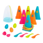 Outdoor Games Glaore, Ring Toss & Egg-and-Spon Game, B. Toy
