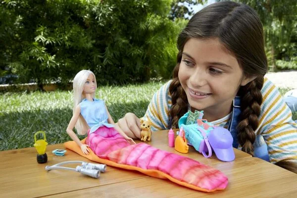 Barbie It Takes Two Malibu Camping Doll with Puppy 10 Accessories 2 لعب ستور