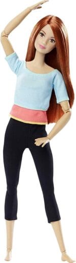 Barbie Made to Move Red Hair Light Blue Top - Image 2