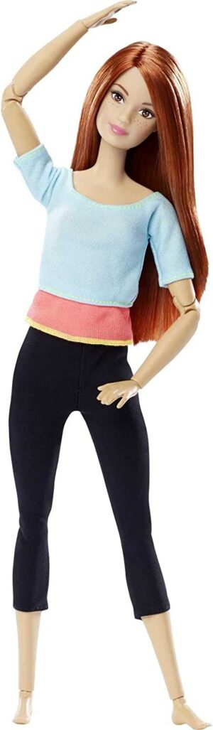 Barbie Made to Move Red Hair Light Blue Top 2 Le3ab Store