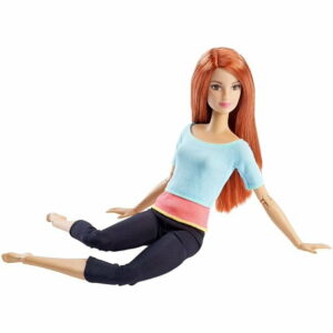 Barbie Made to Move Red Hair Light Blue Top