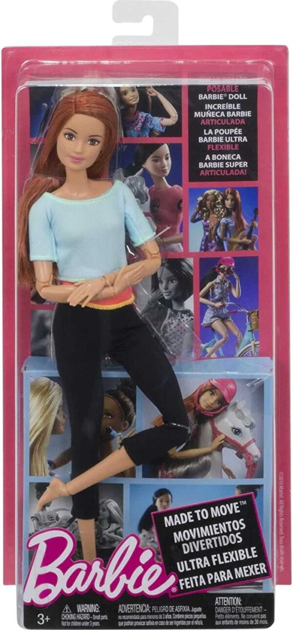 Barbie Made to Move Red Hair Light Blue Top 5 لعب ستور