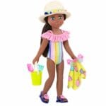 Beach Day Rays, 14'' Doll Rainbow Swimsuit Outfit, Glitter Girls - Image 3