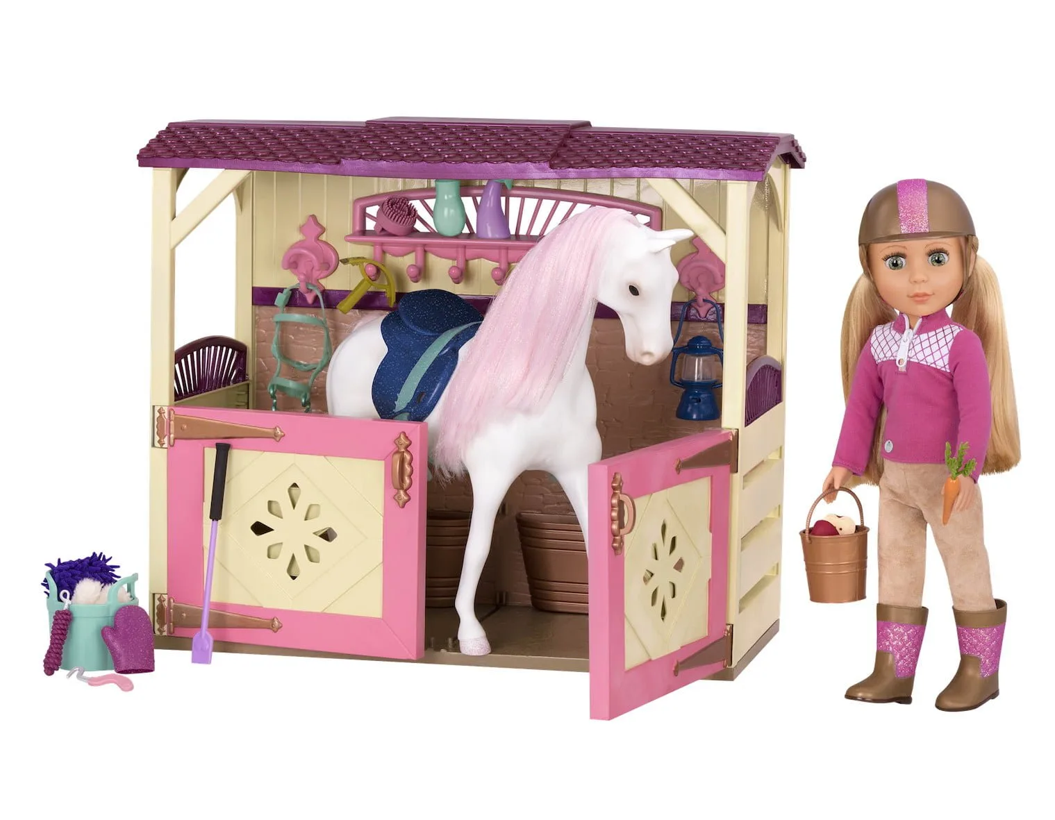 All Asparkle Acres, Horse Stable Playset With Accessories, Glitter Girls - Image 3