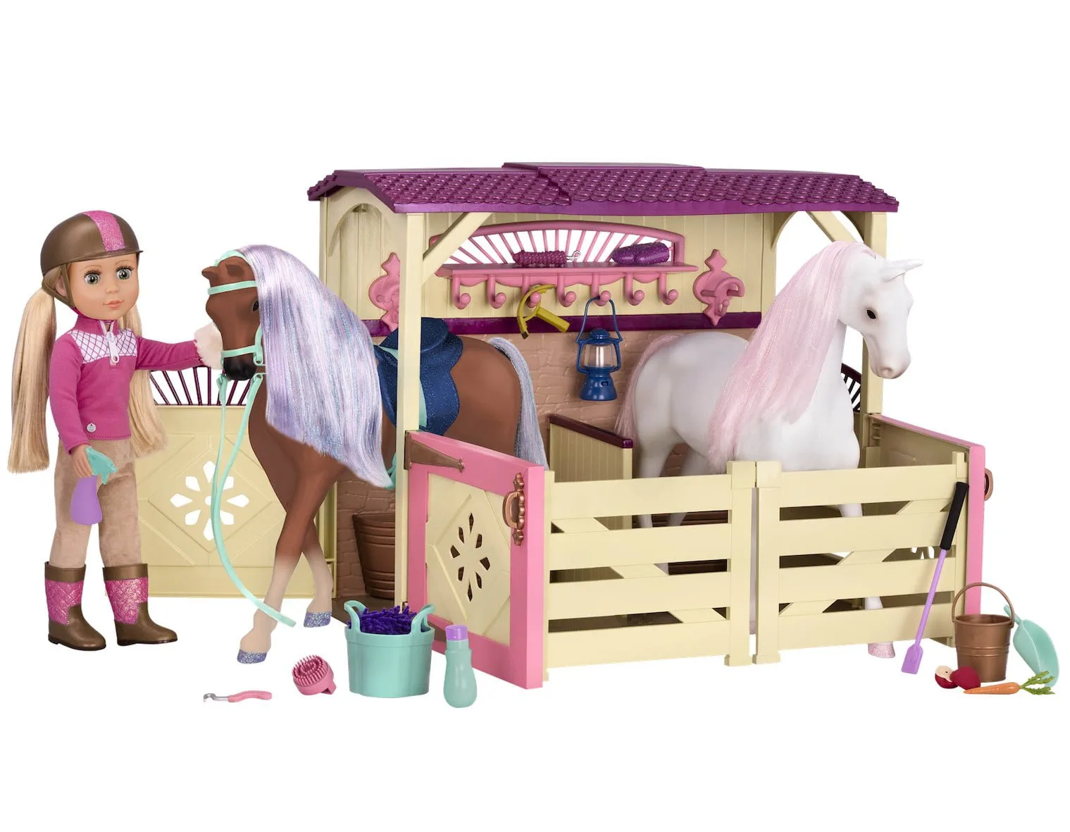 All Asparkle Acres, Horse Stable Playset With Accessories, Glitter Girls - Image 8