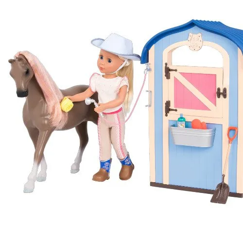 GG Horse Stable, 14-inch Doll Horse Stable Playset, Glitter Girls - Image 5