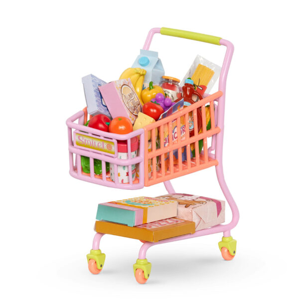 GG57164 Glitter Girls Dolls Rolling Shopping Cart Playset Grocery Accessories لعب ستور
