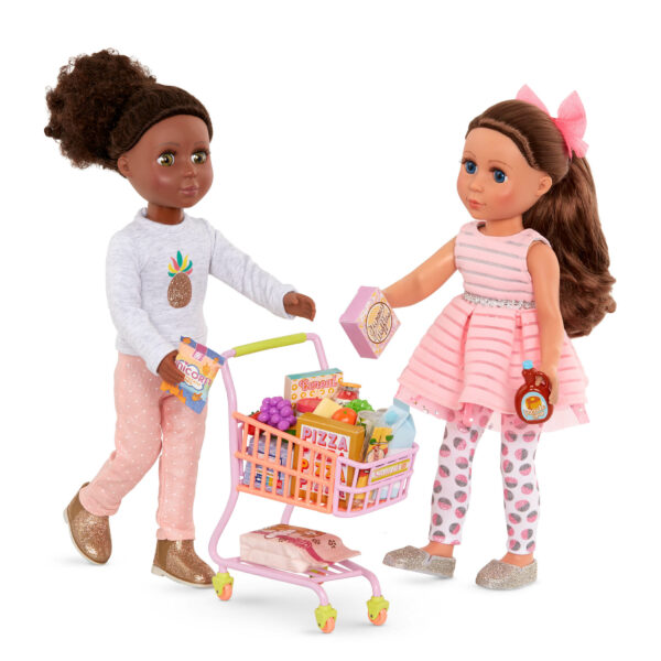GG57164 Glitter Girls Shopping Cart Grocery Playset 14 inch Dolls Nelly Bluebell لعب ستور