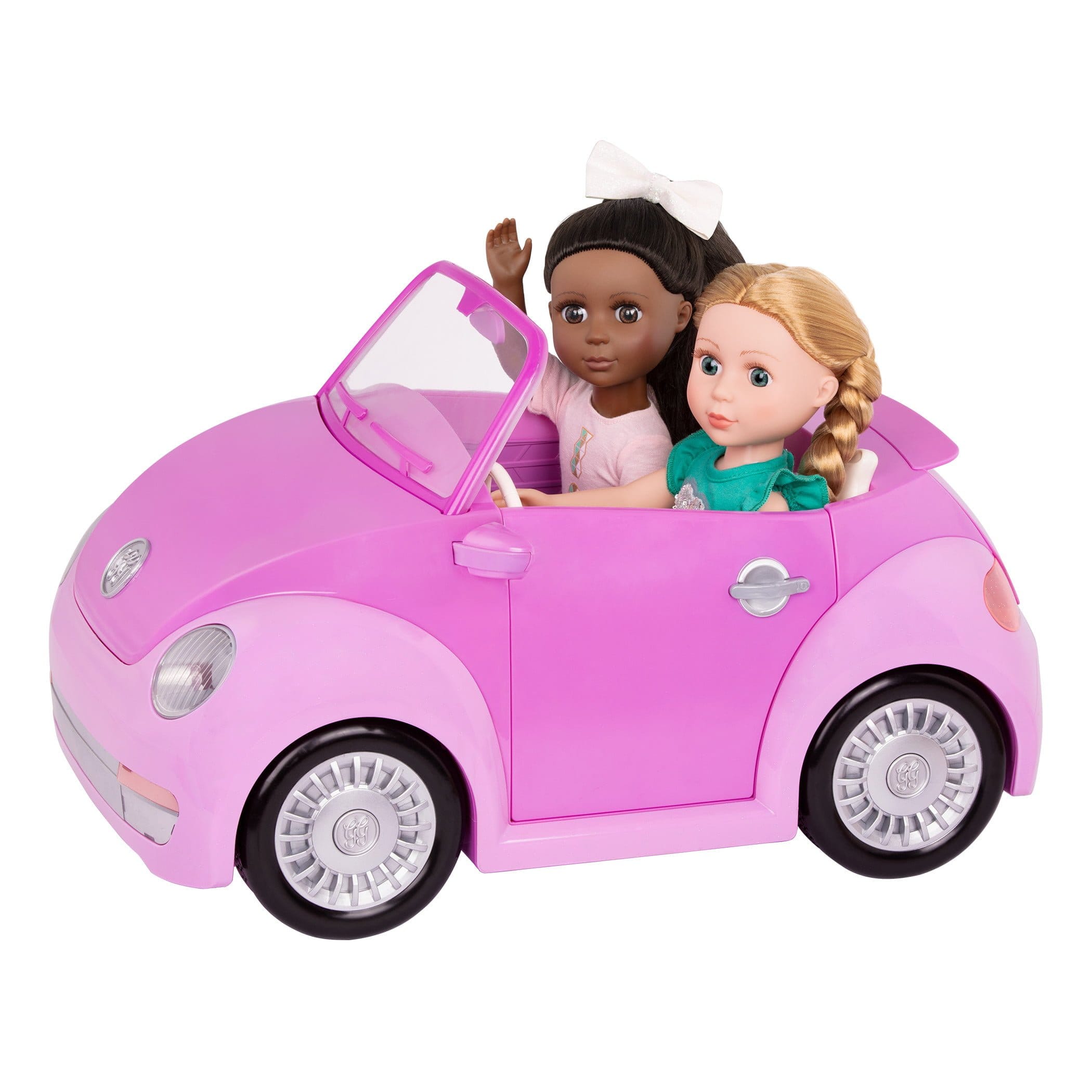 GG57167_Glitter-Girls-purple-convertible-car-keltie-emilia GG Convertable Car, 14-inch Doll Purple Convertible Car, Glitter Girls - Image 1