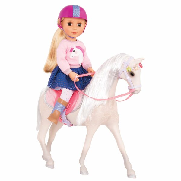 GG58003 Starlight 14 inch toy horse with Amy Lu riding02 لعب ستور