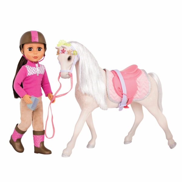 GG58003 Starlight 14 inch toy horse with Sarinia walking01 لعب ستور