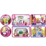 Girls Princess Castle House Building Block Brick Sets For Kid Assembly, Woma - Image 3