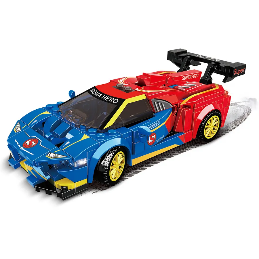 be11e407e55c07d6df41e8cf70dabed1 Super Racing Car Model Assemble Educational Diy Bricks Building Blocks, Woma - Image 1