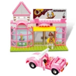 Girl Villa House Brick Building Blocks City Car Bus Model, Woma - Image 6