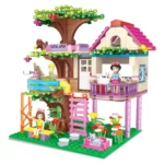 Girl Friendship Tree House Model Scene Small Building Block, Woma - Image 2