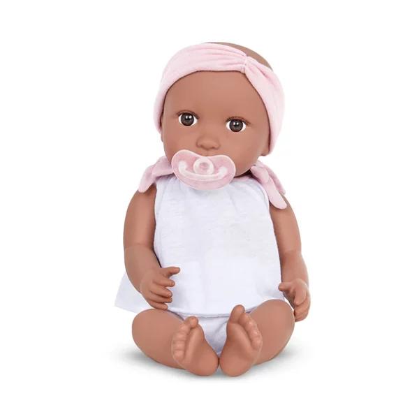 Babi By Battat 14'' Baby Doll with 2pc Body Suit & Pink Headband Style 2