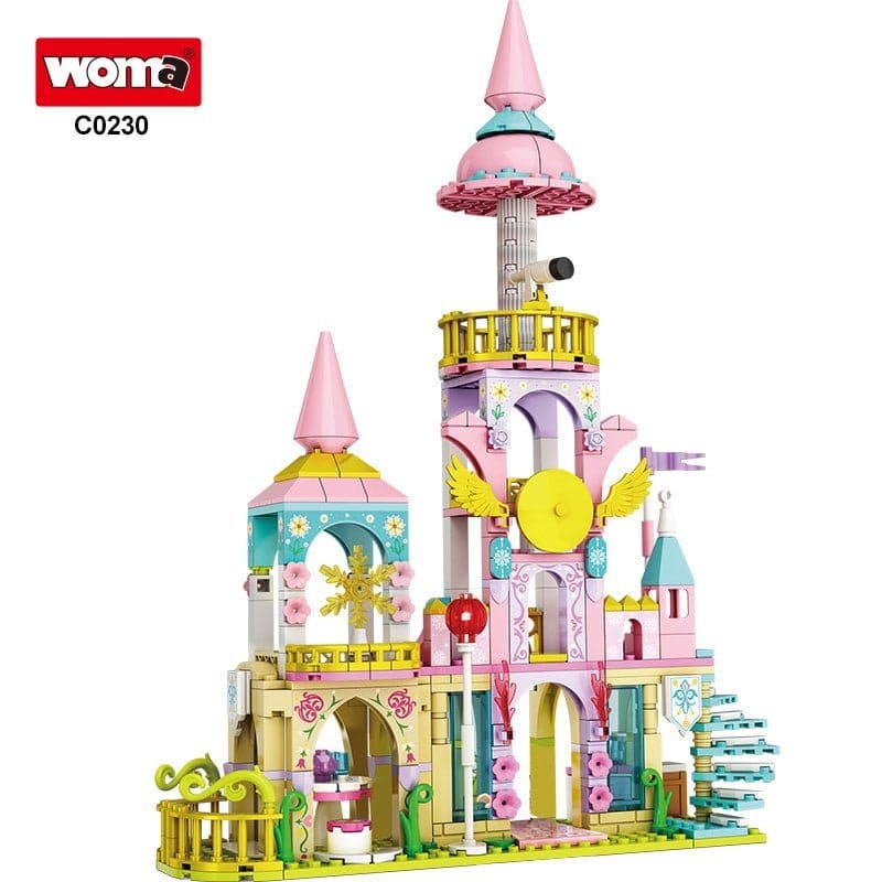 Girl Princess Starlight Castle Bricks Building Block Set Home Decor, Woma Girl Princess Starlight Castle Bricks Building Block Set Home Decor, Woma