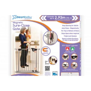 Magnetic Sure-Close Safety Gate 76-83cm Dreambaby F870S