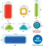 Basic Builder Box 36 pieces Bristle Blocks - Image 4