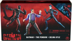 DC Comics The Batman 3 Pack with Exclusive 4 Batman Selina Kyle The Penguin Action Figures 2 Le3ab Store