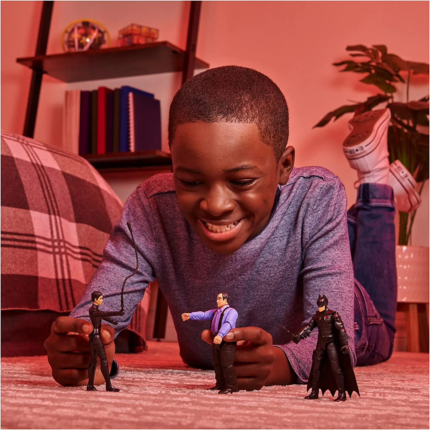 DC Comics The Batman 3-Pack with Exclusive 4” Batman Selina Kyle, The Penguin Action Figures - Image 3