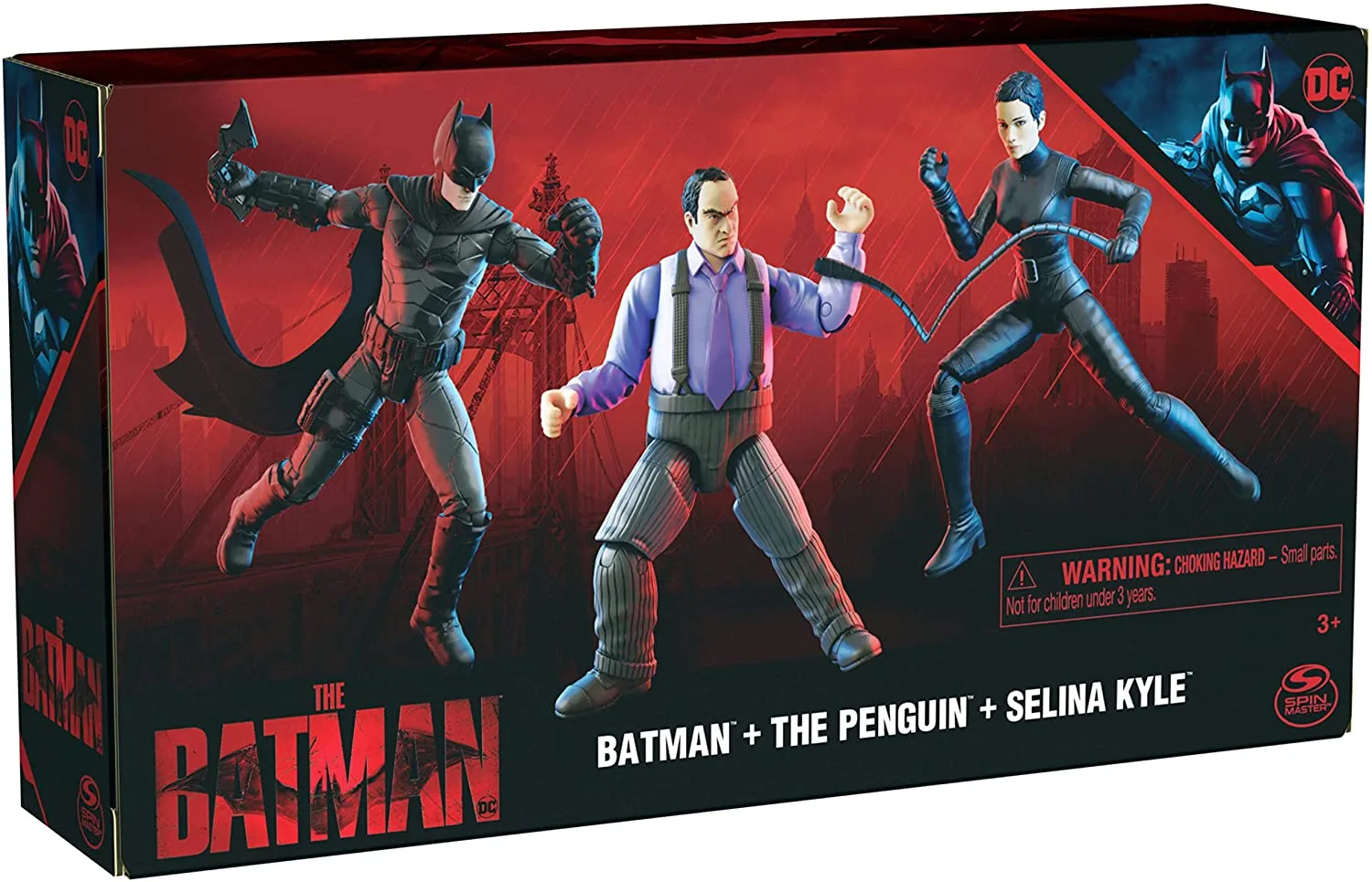 DC Comics The Batman 3-Pack with Exclusive 4” Batman Selina Kyle, The Penguin Action Figures - Image 9