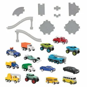 Pocket Pack Playset-Track Playset with Toy Vehicles Driven