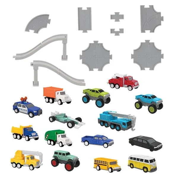 Pocket Pack Playset-Track Playset with Toy Vehicles Driven Pocket Pack Playset-Track Playset with Toy Vehicles Driven