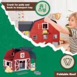 Terra Wooden Animal Barn - Farm Playset - Image 5