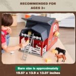 Terra Wooden Animal Barn - Farm Playset - Image 8
