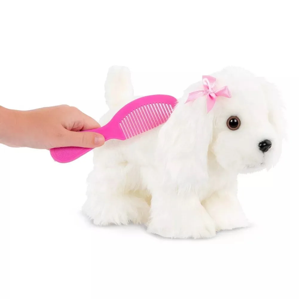 Pucci Pups Pink & Black Spot Print Glam Bag with Maltese Stuffed Animal - Image 3